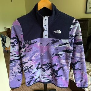 The North Face Fleece 1/4 Snap Pullover Jacket Kids Medium